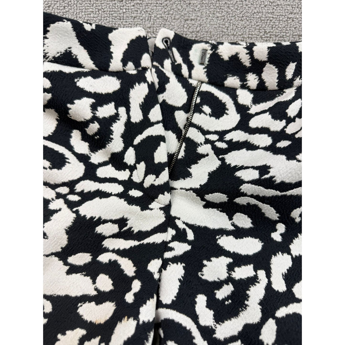 Christian Dior Women US 2 Black And White 2016 Dior Straight Leg Pants