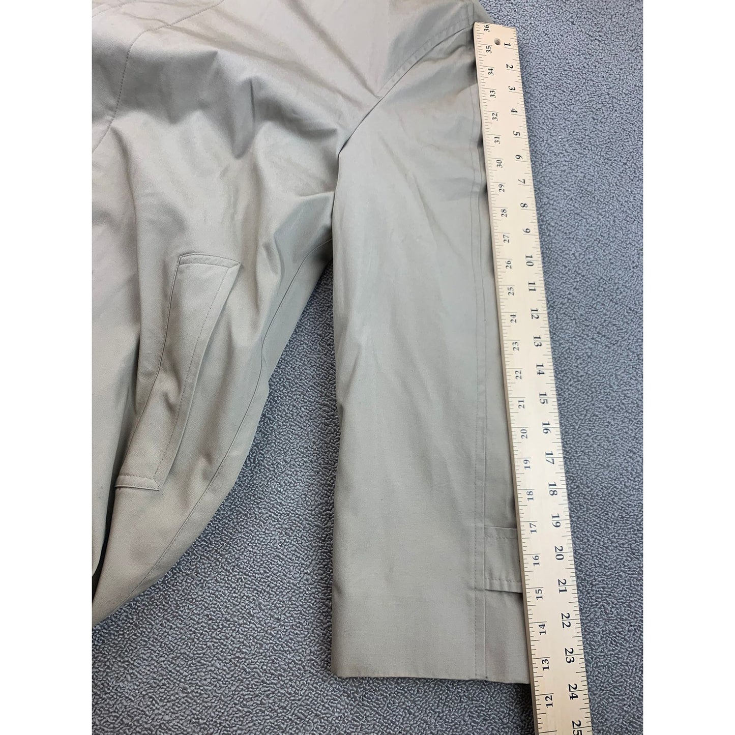 Vintage London Fog Men's Size 36 Regular Beige Full Length Trench Rain Coat