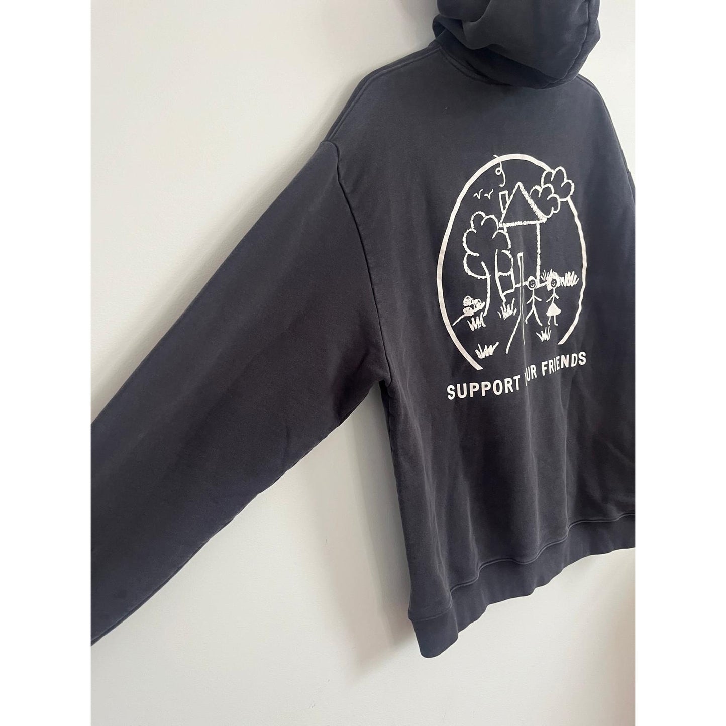 Krost Hoodie Men XL Black Someone Special Support Our Friends Graphic