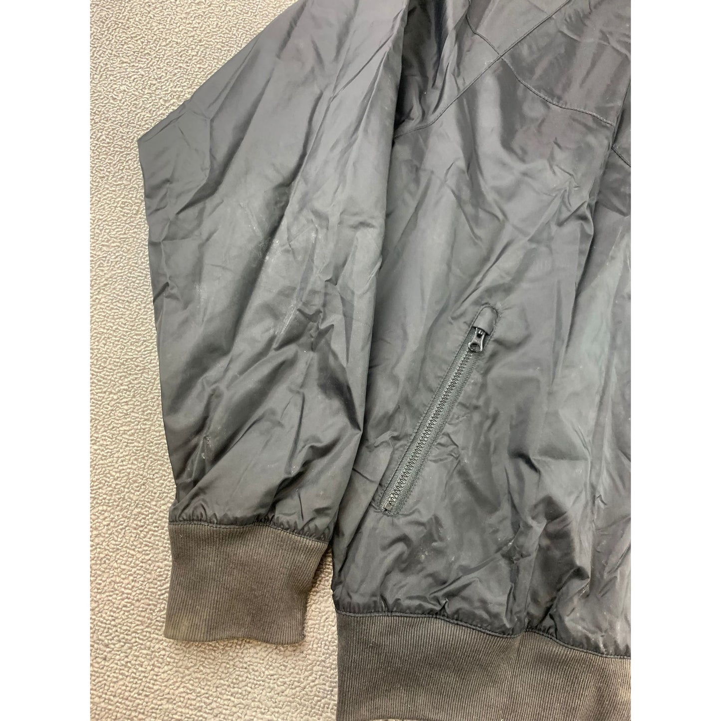 Nike Men's Small Sportswear Windbreaker Jacket All Black Nylon Shell
