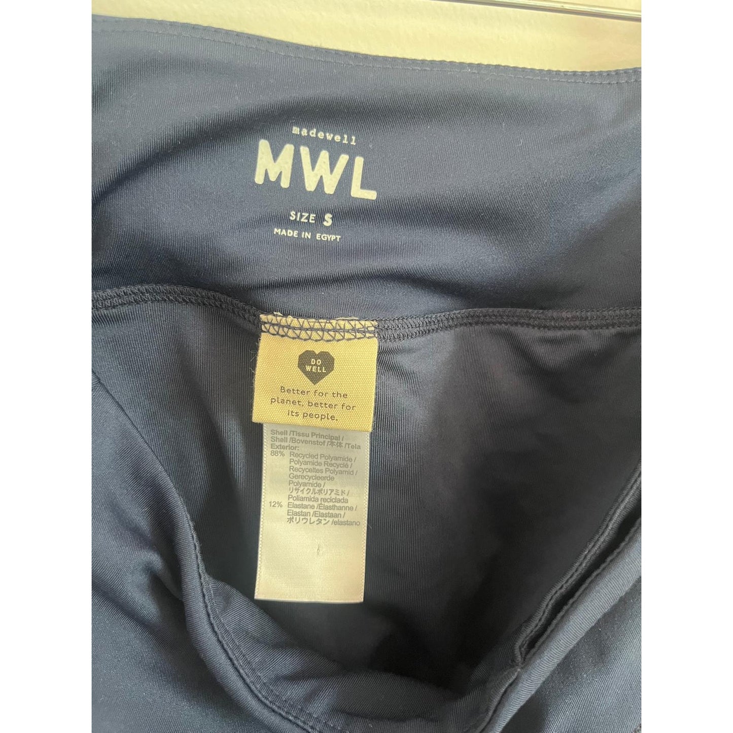 Madewell MWL Shorts Women S Blue Recycled Nylon Stretch Athletic