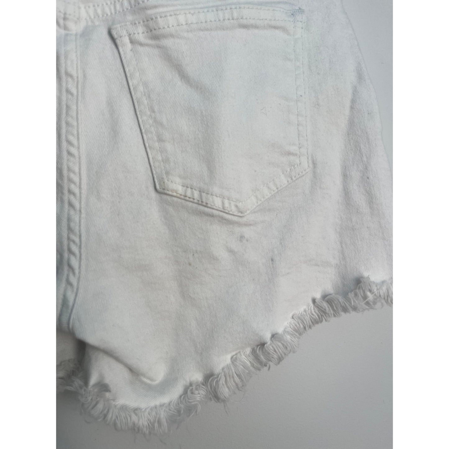 Joes Jeans Ozzie Shorts Women 25 White Denim Cutoff Frayed Hem 4 Inch