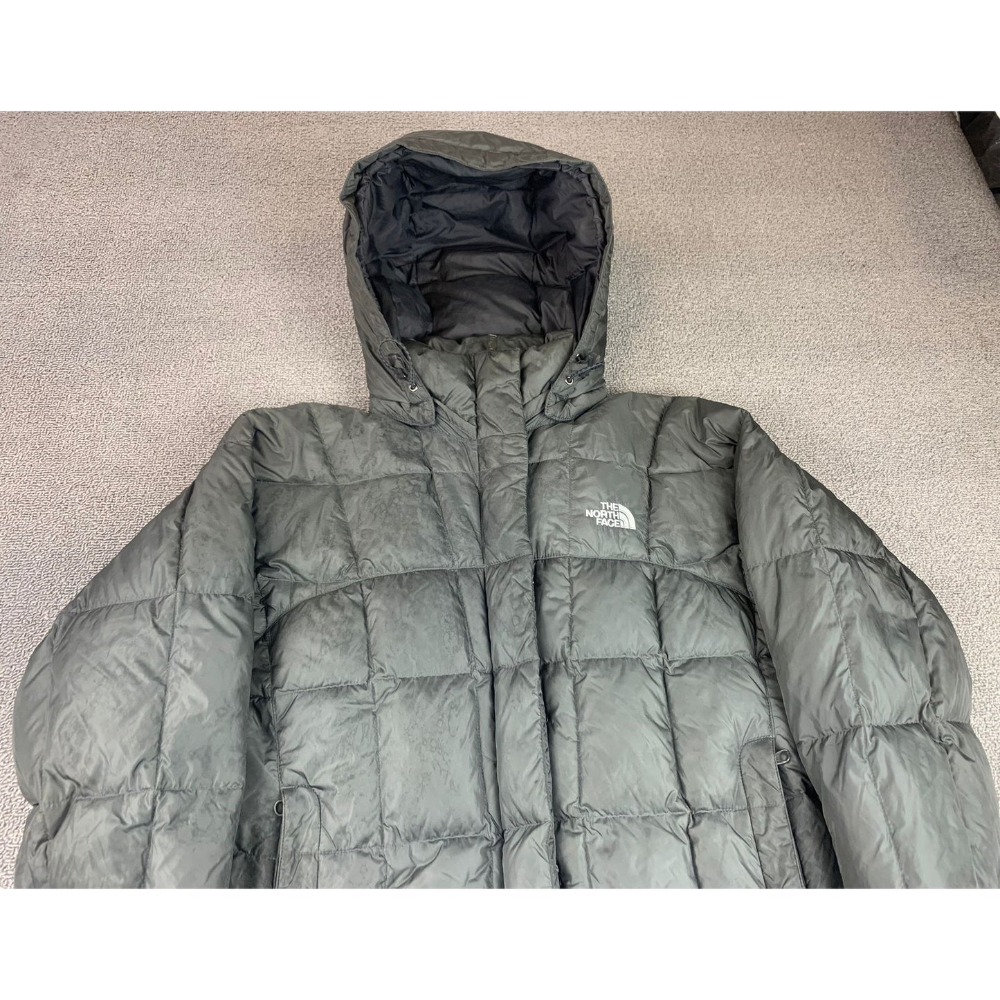 The North Face 600 Womens XS Black Hooded Parka Puffer Down Coat Jacket