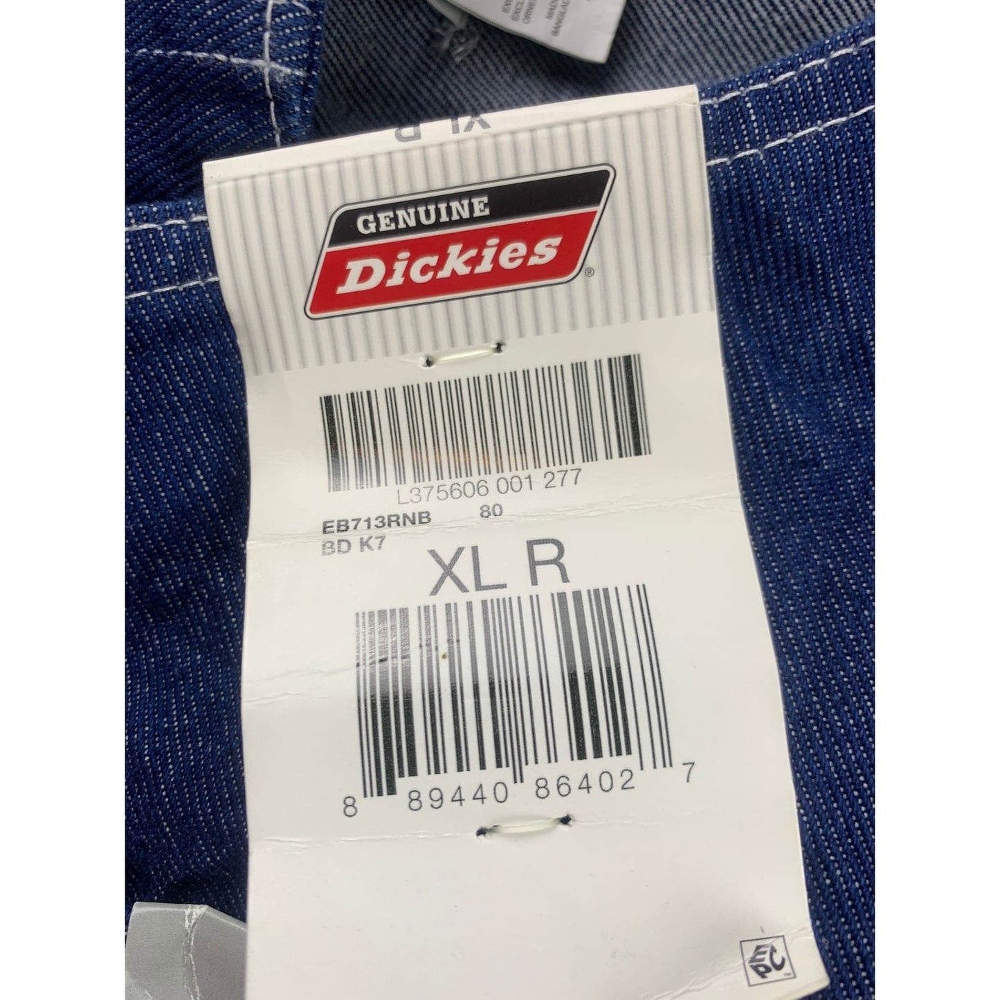 Dickies Overalls Men's XL R Dark Blue Denim Bib Jeans Workwear Overalls