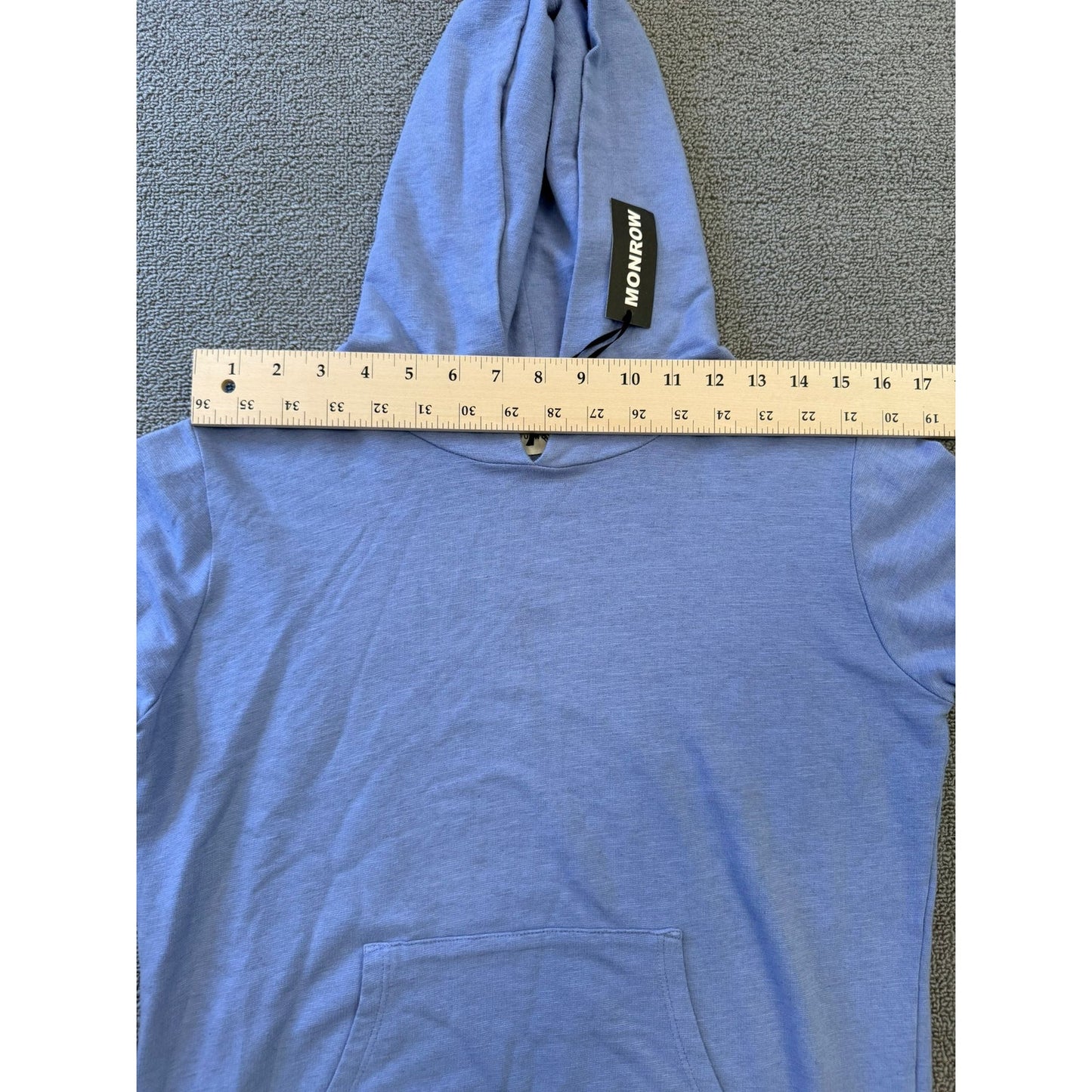MONROW x Equinox Women's XS Lavender Hooded Sweatshirt Pullover Hoodie