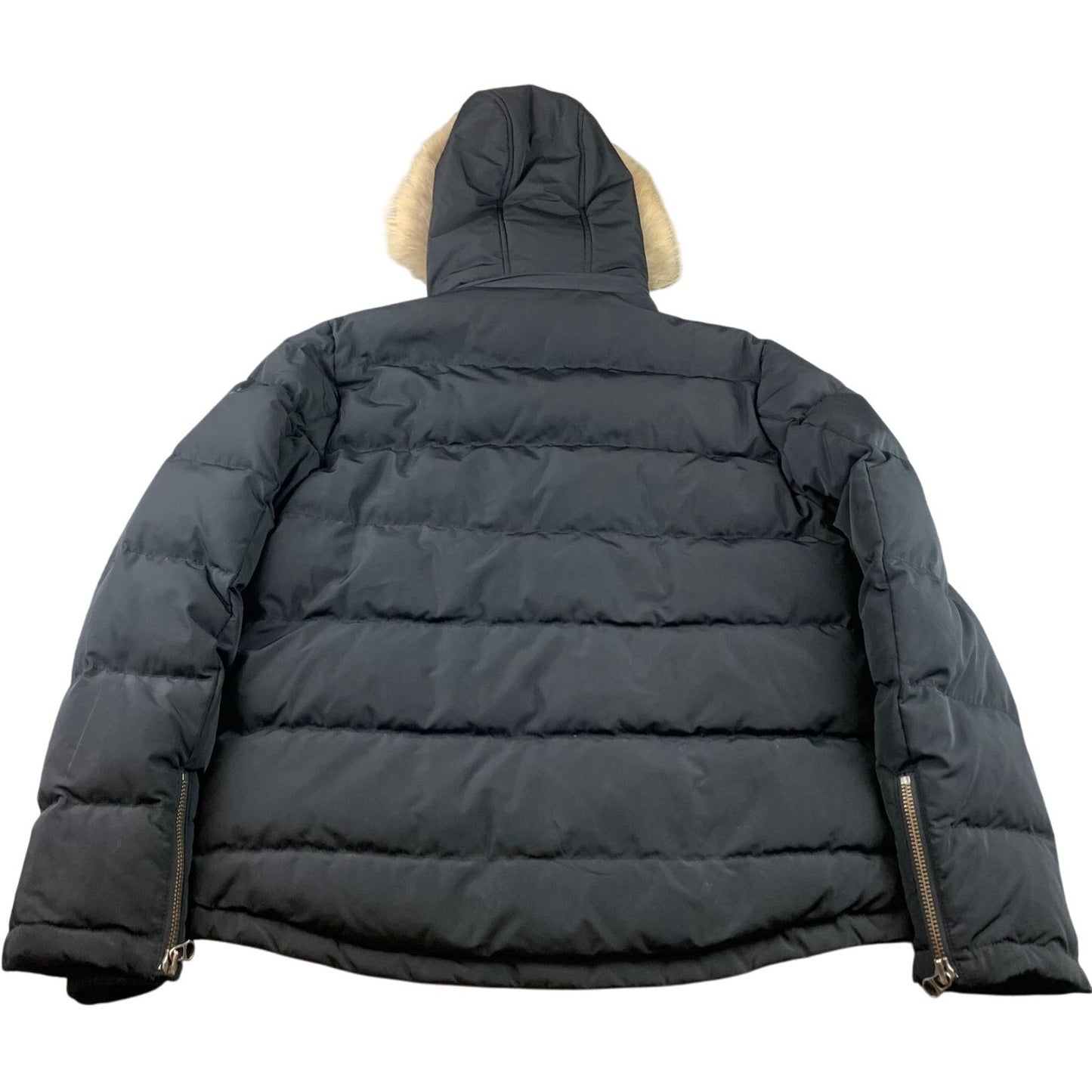 Zadig & Voltaire Katy Down Parka Women L Black Raccoon Fur Hood 80/20 Duck Down