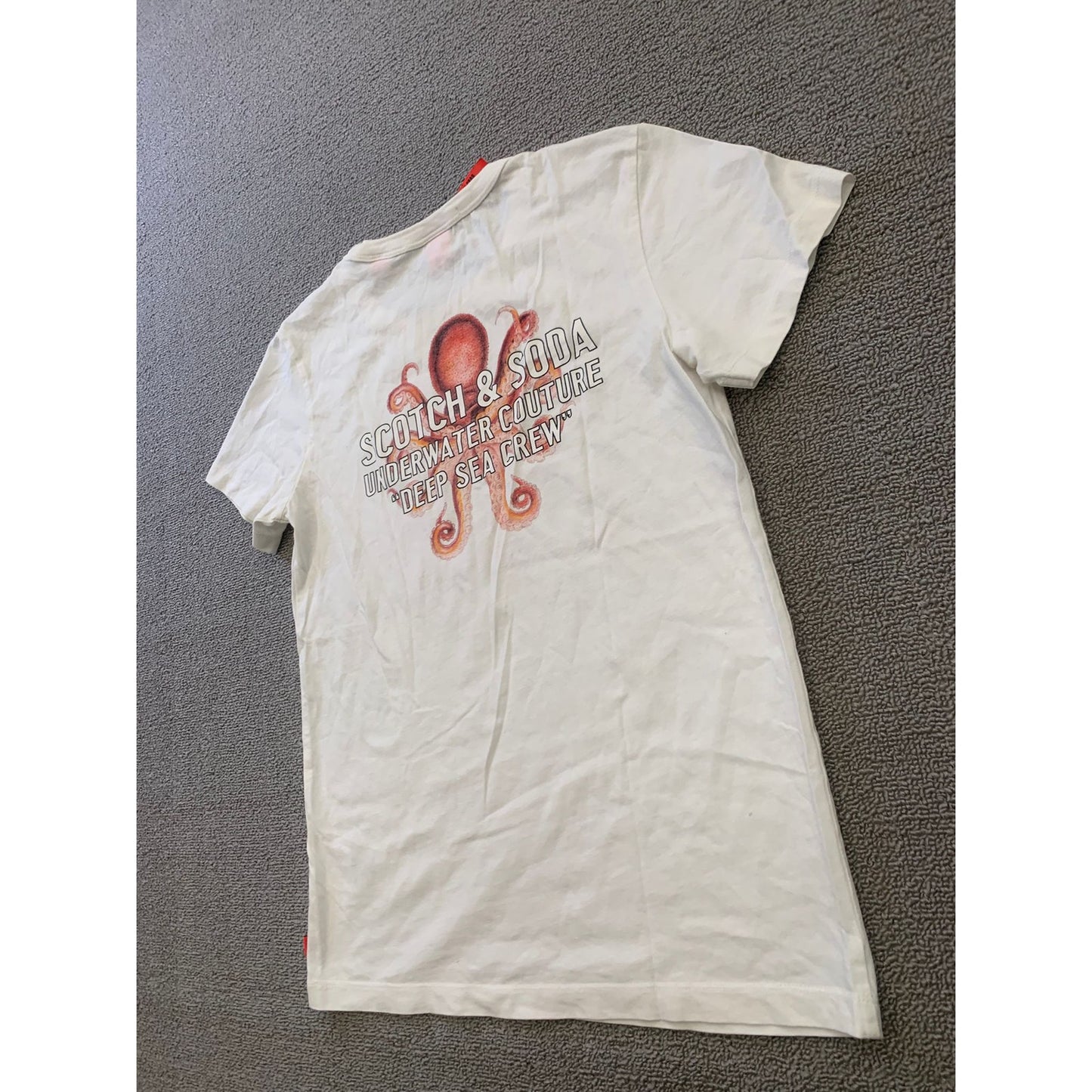 Scotch & Soda Girls 12Y /152 White "It's All Good" Octopus Graphic T-shirt