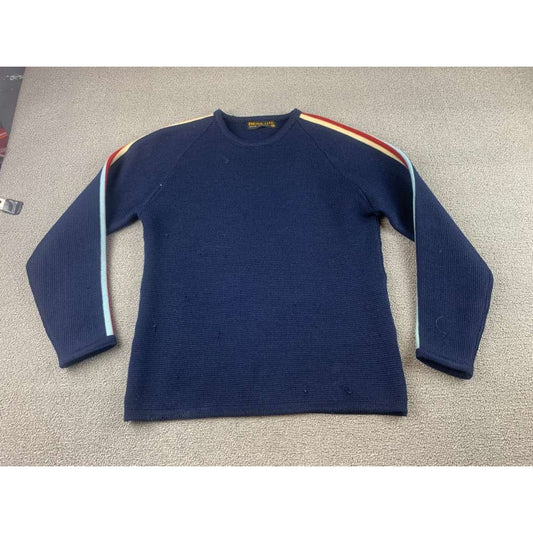 Demetre Wool Sweater Women S Navy Stripe Sleeve Vintage Ski Pullover