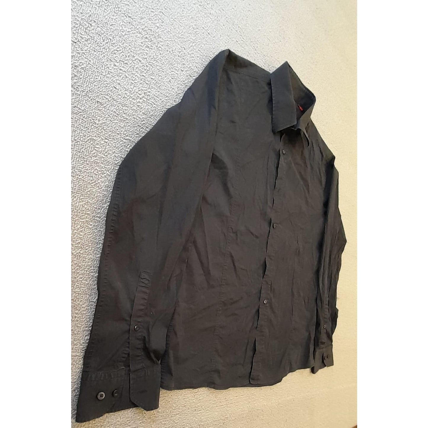 HUGO Hugo Boss Mens Small Black Slim Line Long Sleeve Dress Shirt