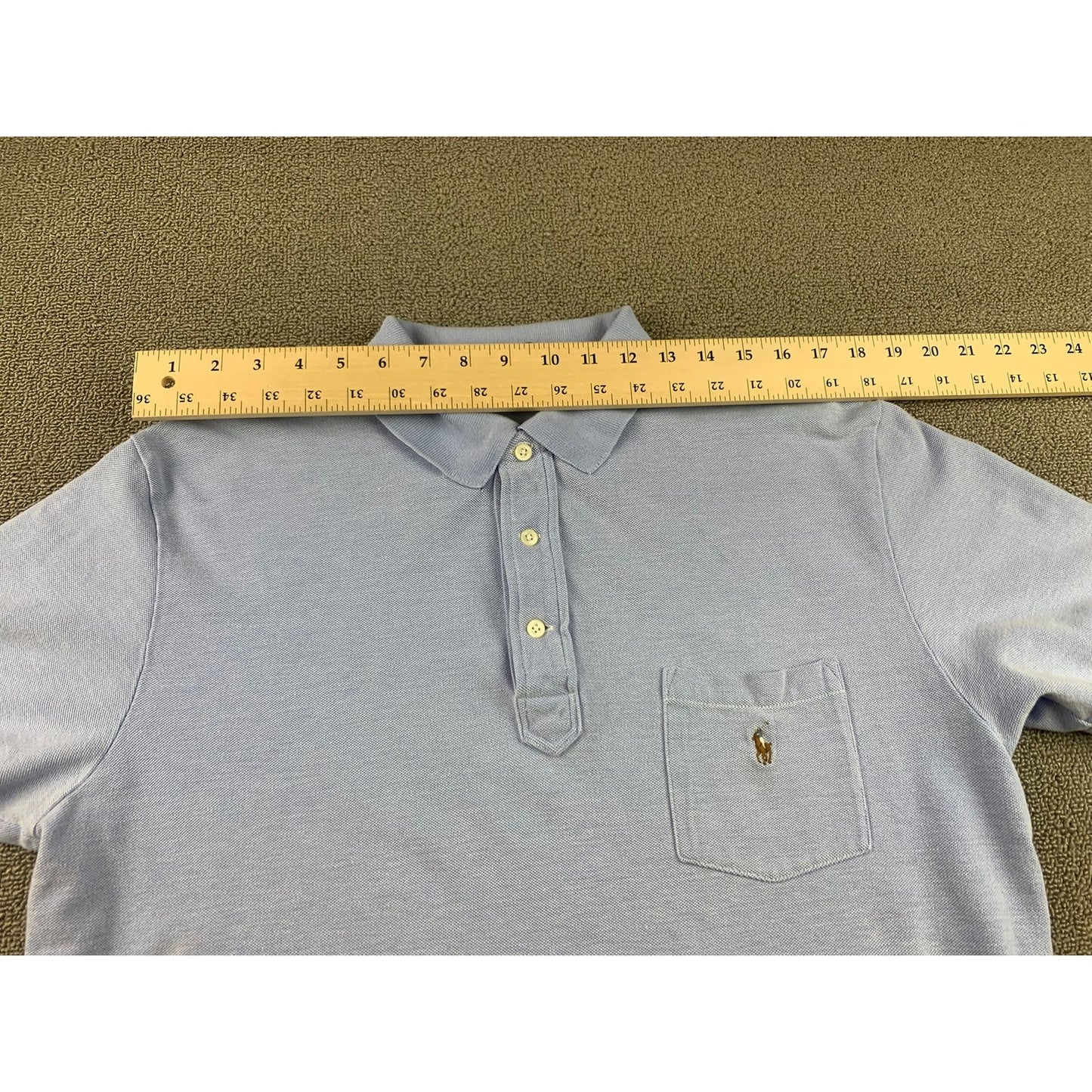 Polo by Ralph Lauren Men's L Light Blue Short Sleeve Golf Cotton Polo Shirt