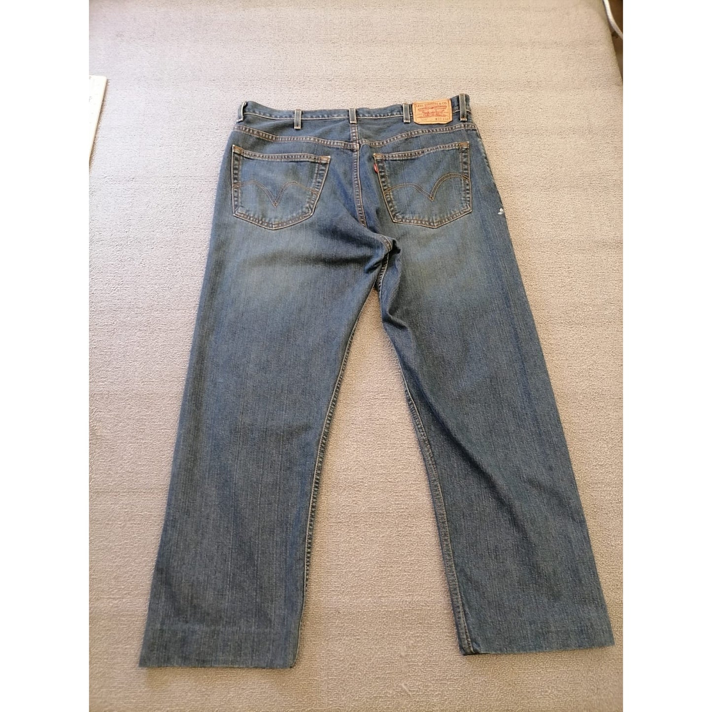 Levi's 505 Male W38 L34 Classic Blue Denim Jeans Regular Fit Durable Everyday
