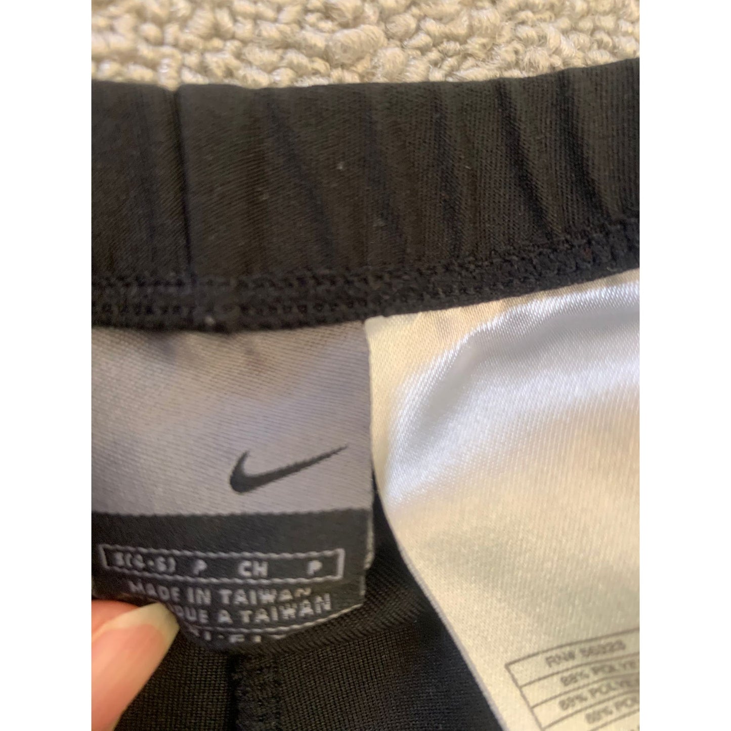 Vintage Nike Women Small Petite Black Straight Leg Pants Made in Taiwan 90's Y2K