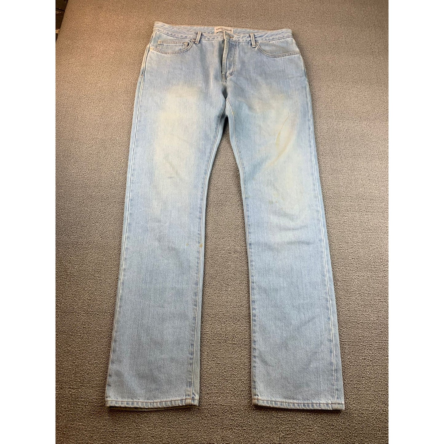 Officine Générale Size 34 Light Blue Jeans Straight Fit Denim Japanese Denim
