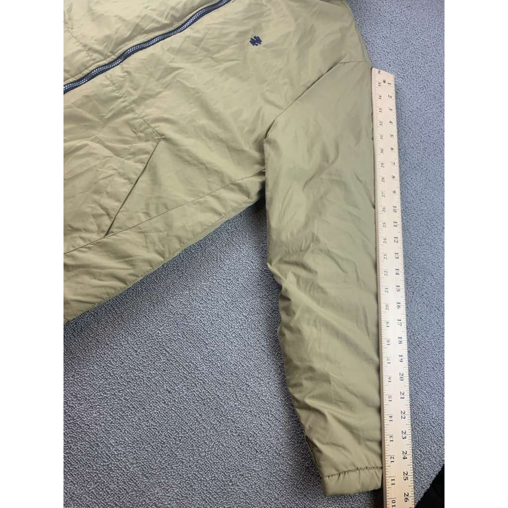IZOD Jacket Men's XL Tan Quilted Lined Full Zip  Polyester Warm Winter Jacket