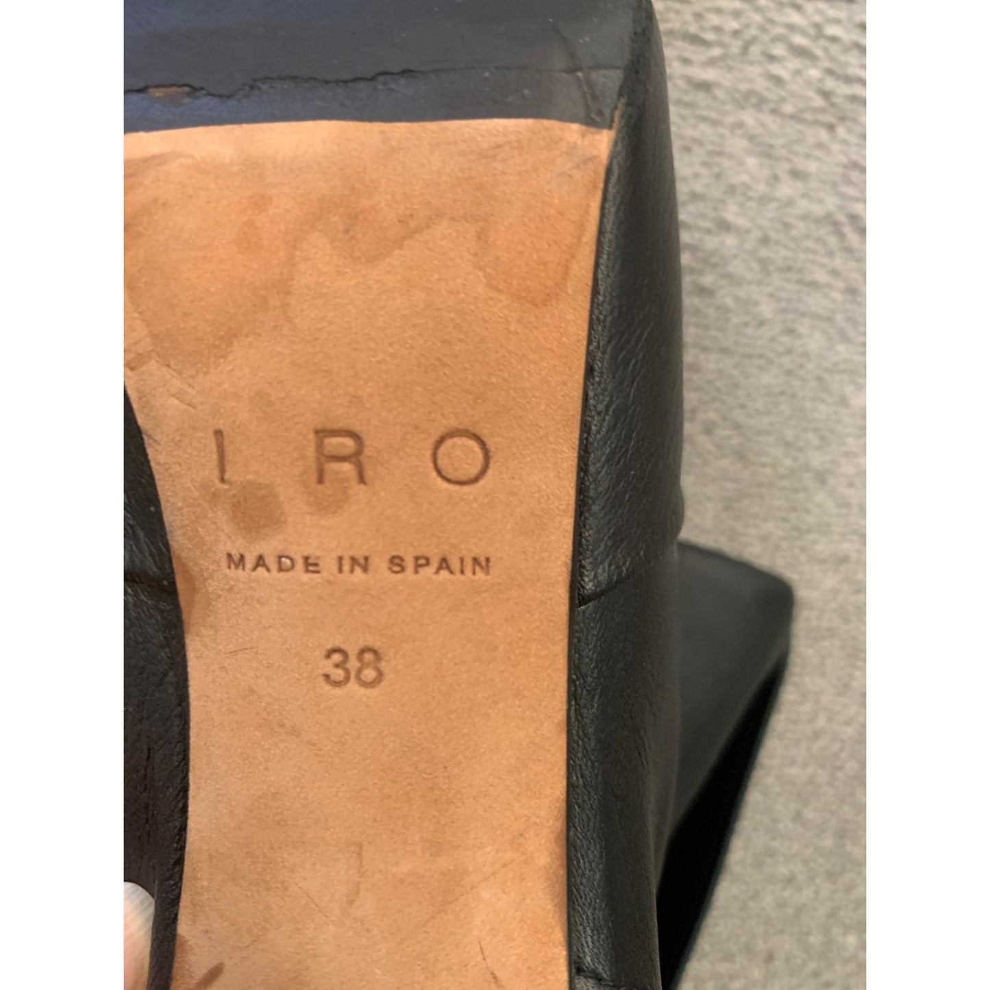IRO Women Size 38 Black Silver Leather Ankle Boots