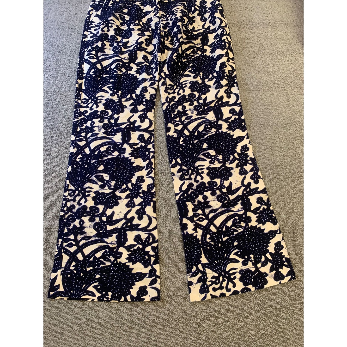 Ann Taylor Loft Marisa Women’s Linen Blend Pant Floral Vine Print Size 2