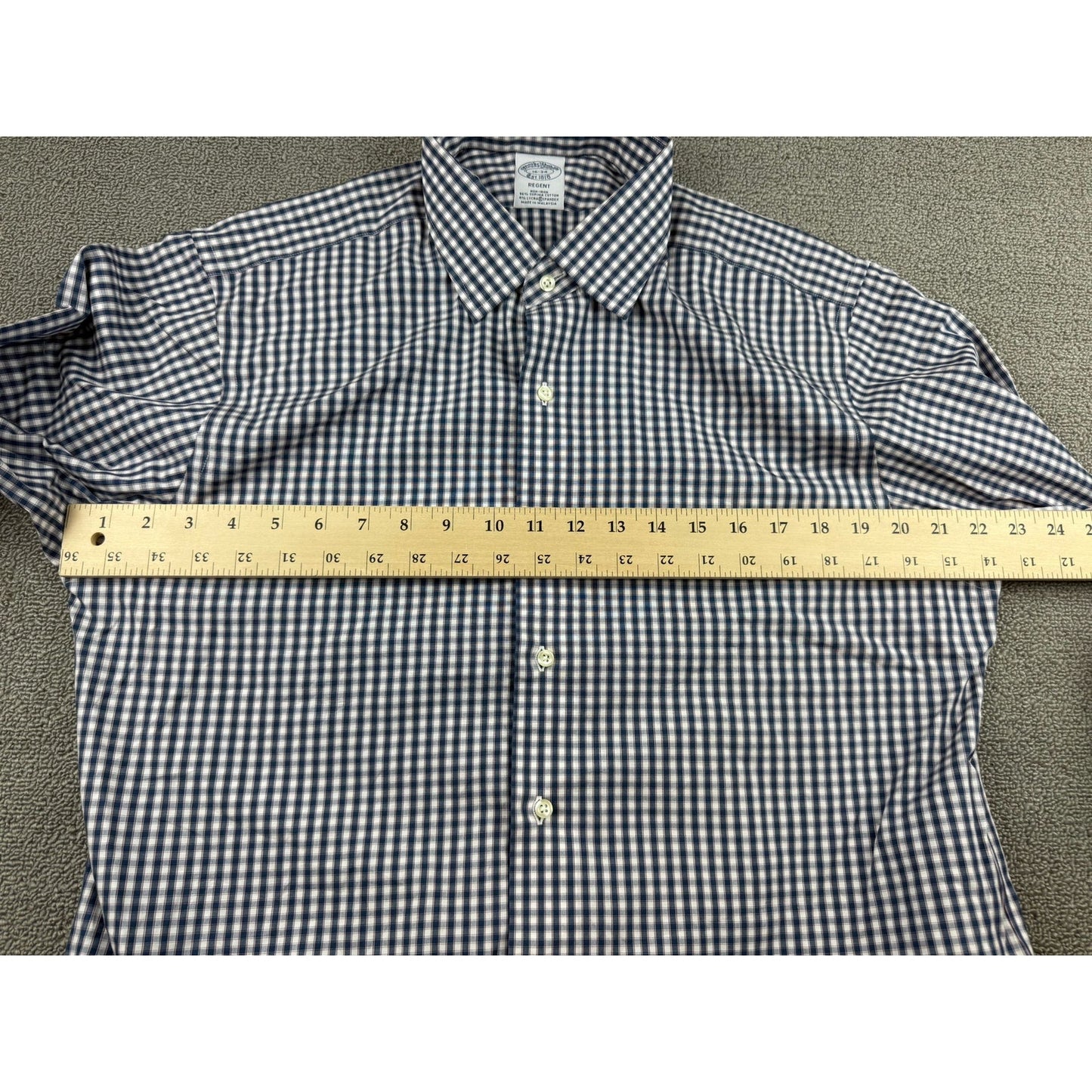 Brooks Brothers Regent Dress Shirt Men's 16-34 Navy Red White