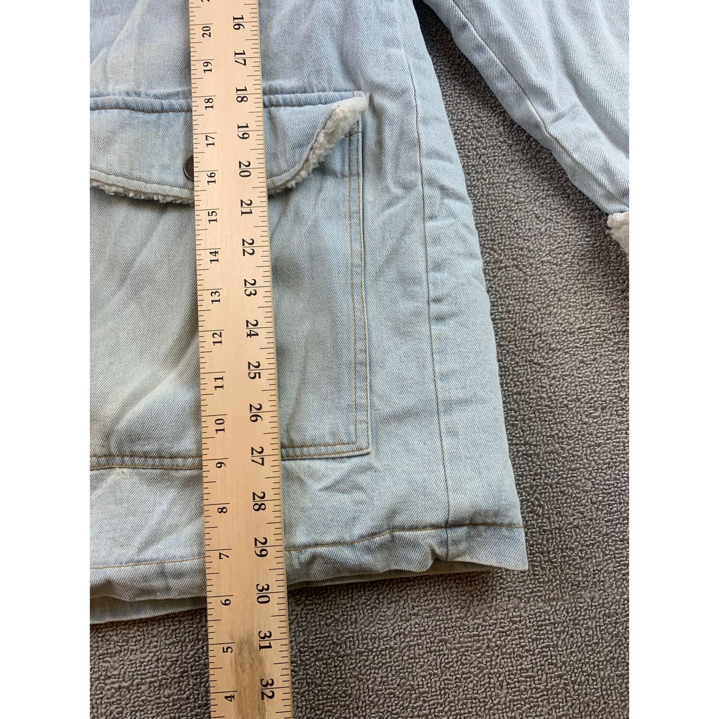Ashley Vintage Charm Lined Denim Jean Jacket With Measurement Photos