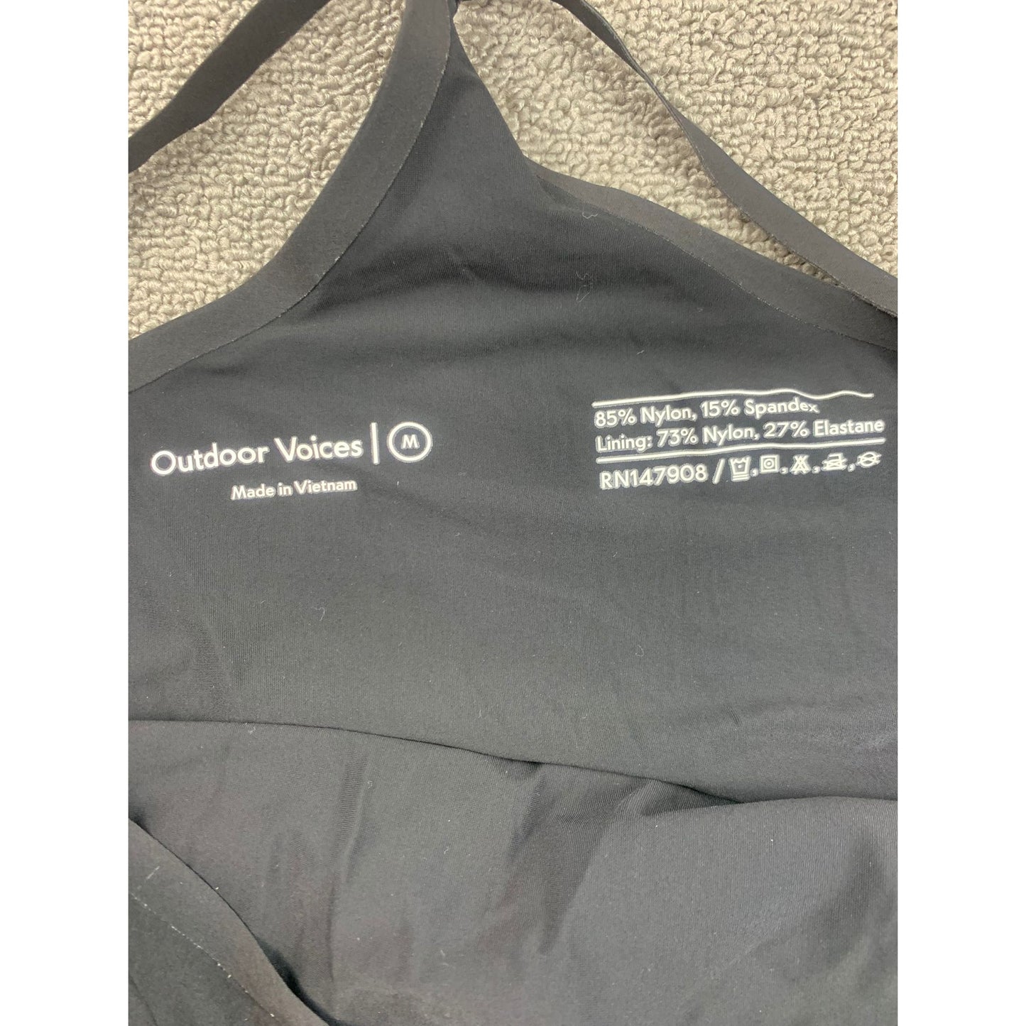 Outdoor Voices Women's Medium The Exercise Dress Black Lined Sporty