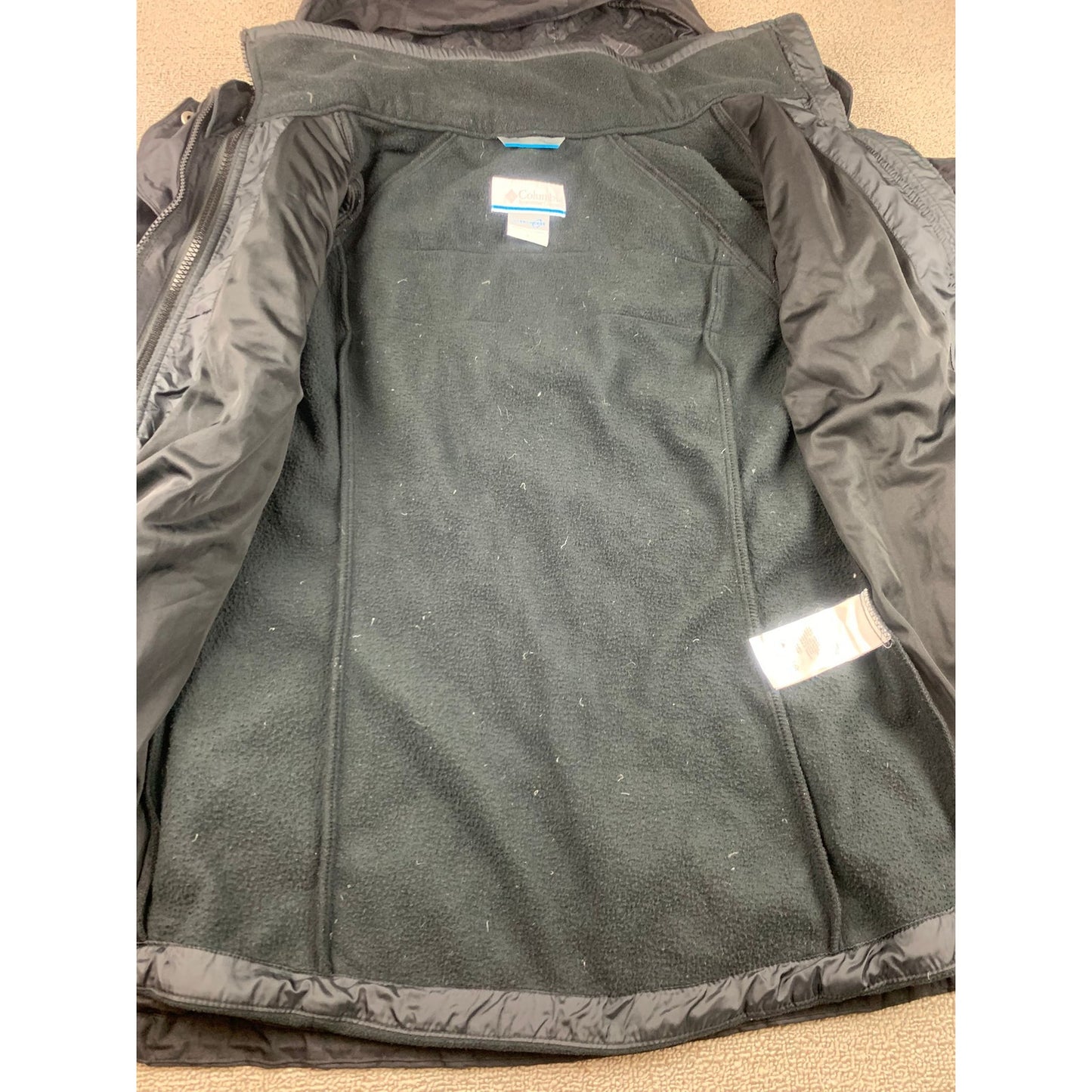 Columbia Jacket Womens L Omni Tech Heavy Coat Lined Waterproof Interchange Adult