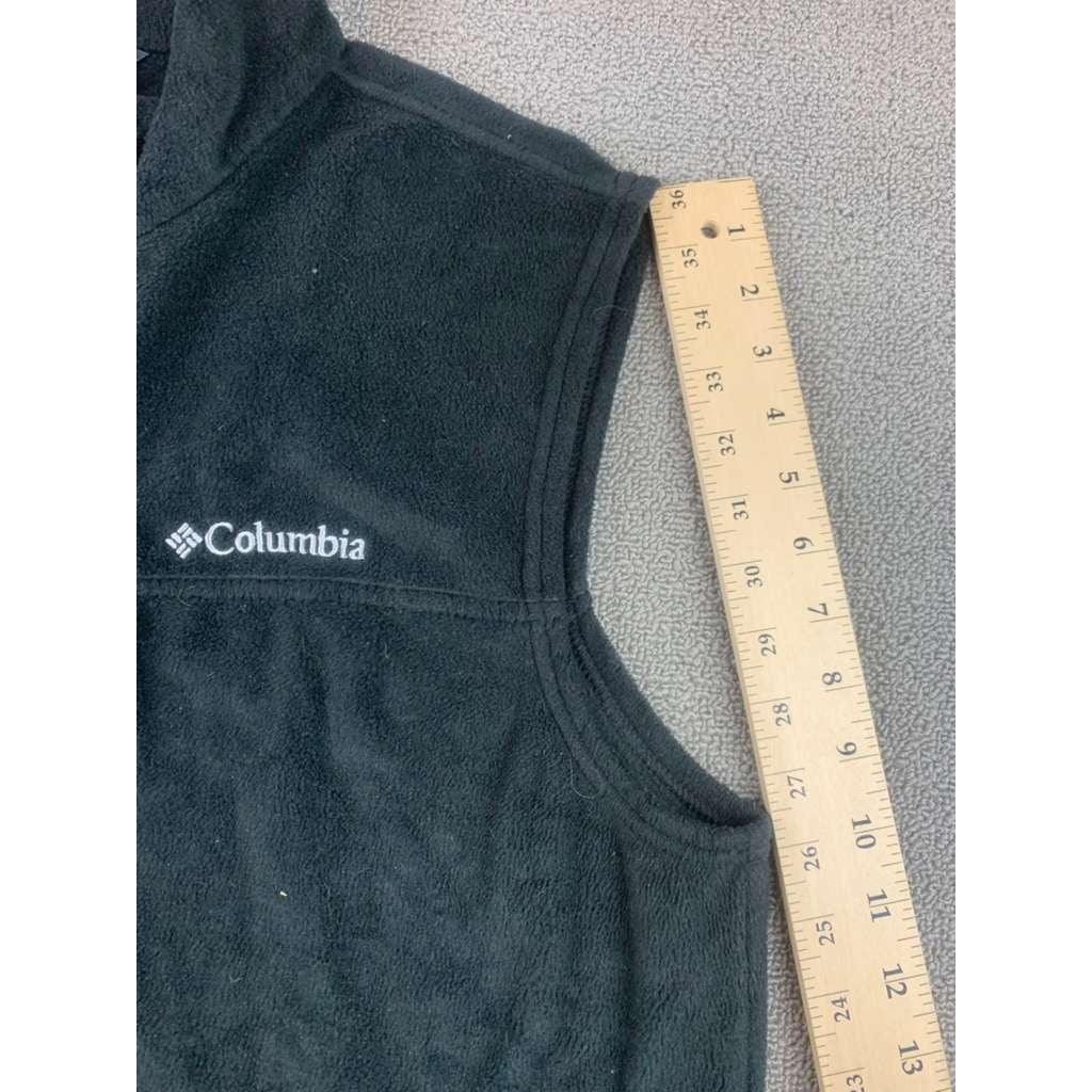 Columbia Sportswear Men's Large Black Full-Zip Fleece Vest for Outdoor Work Hike
