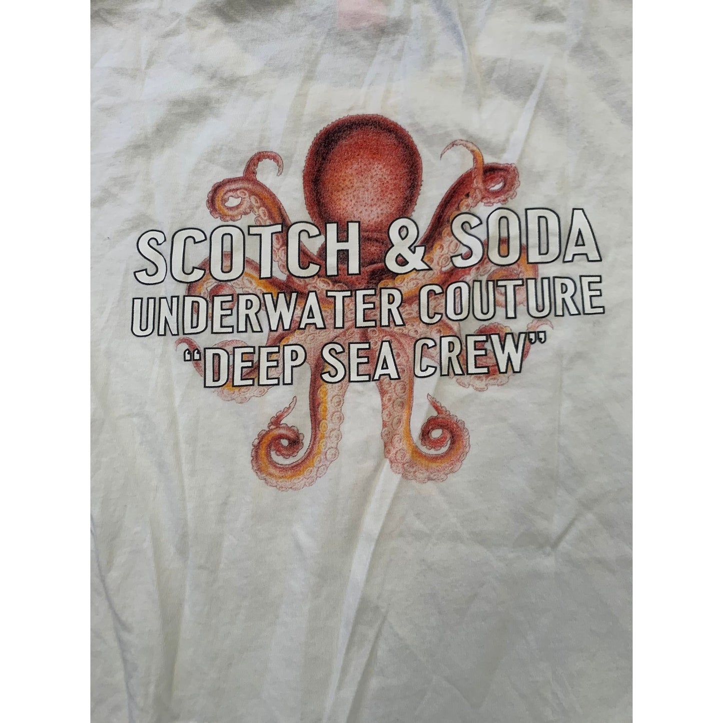 Scotch & Soda Girls 12Y /152 White "It's All Good" Octopus Graphic T-shirt