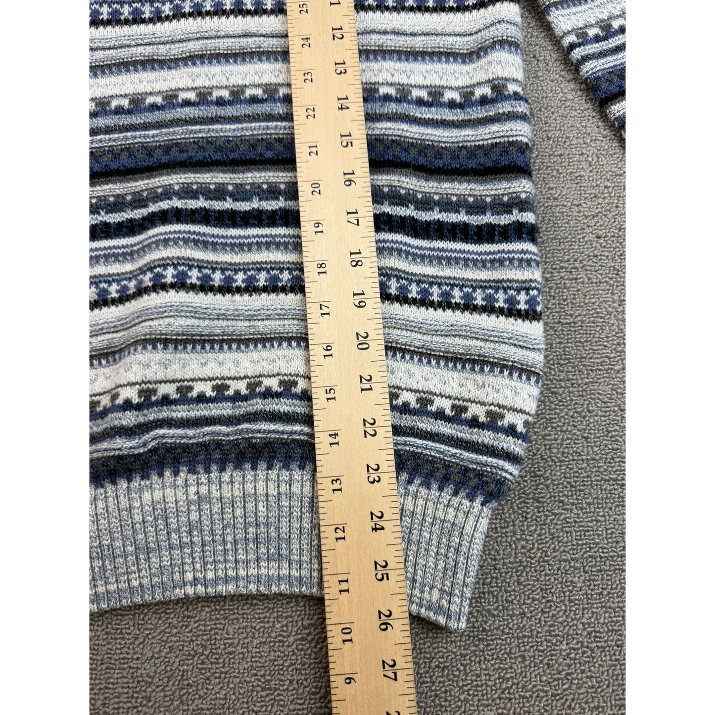 Vintage 90s St. Johns Bay Men's Medium Isle Stripe Knit Pullover Sweater