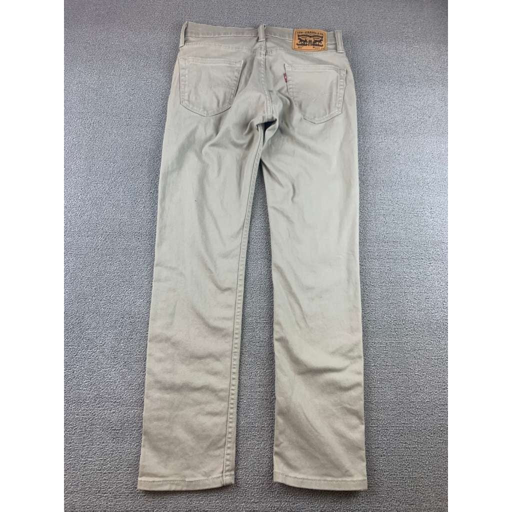 Levis 511 Mens 30x30 Beige All Season Slim Fit Stretch Tapered Leg Pants