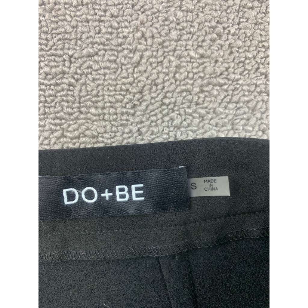 DO+BE Women S Black Wide Leg Pants High Rise Palazzo Front Pleat Slit Trouser