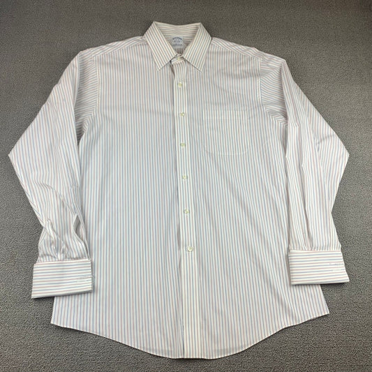 Brooks Brothers Dress Shirt Men's 16-35 Slim Fit Non Iron Stretch Stripe