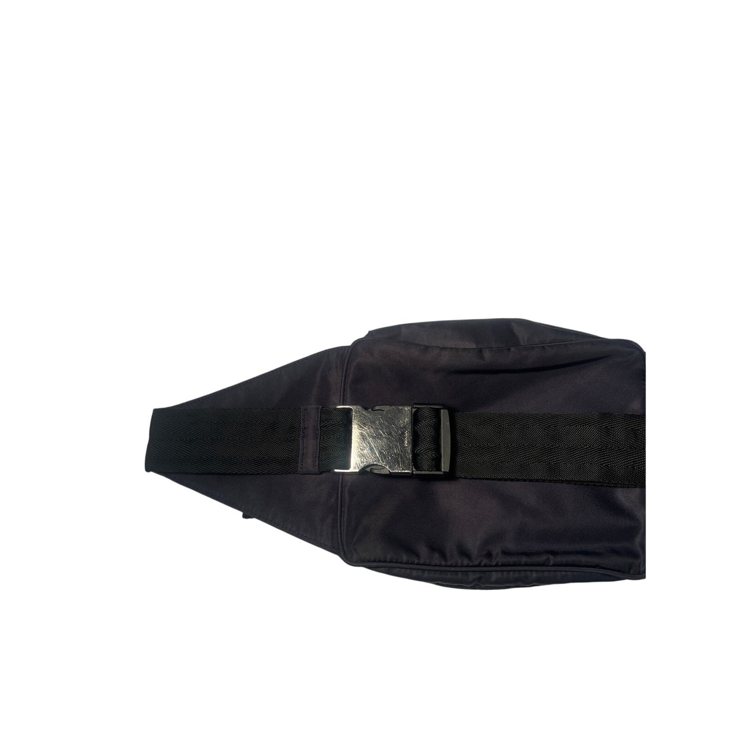 Prada black nylon belt bag / cross body bag