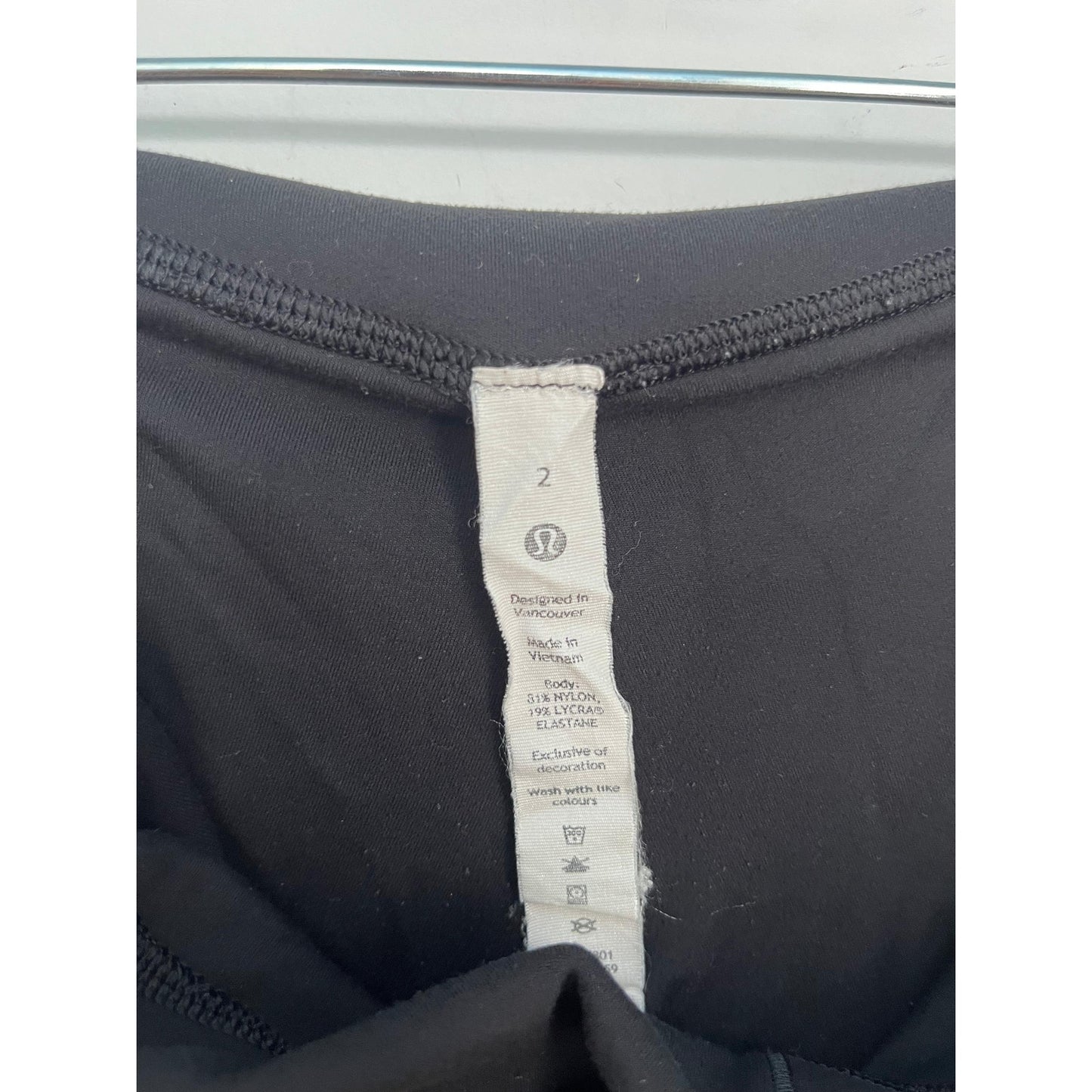Lululemon Leggings Women 2 High Rise Black Yoga Pants Stretch Nylon