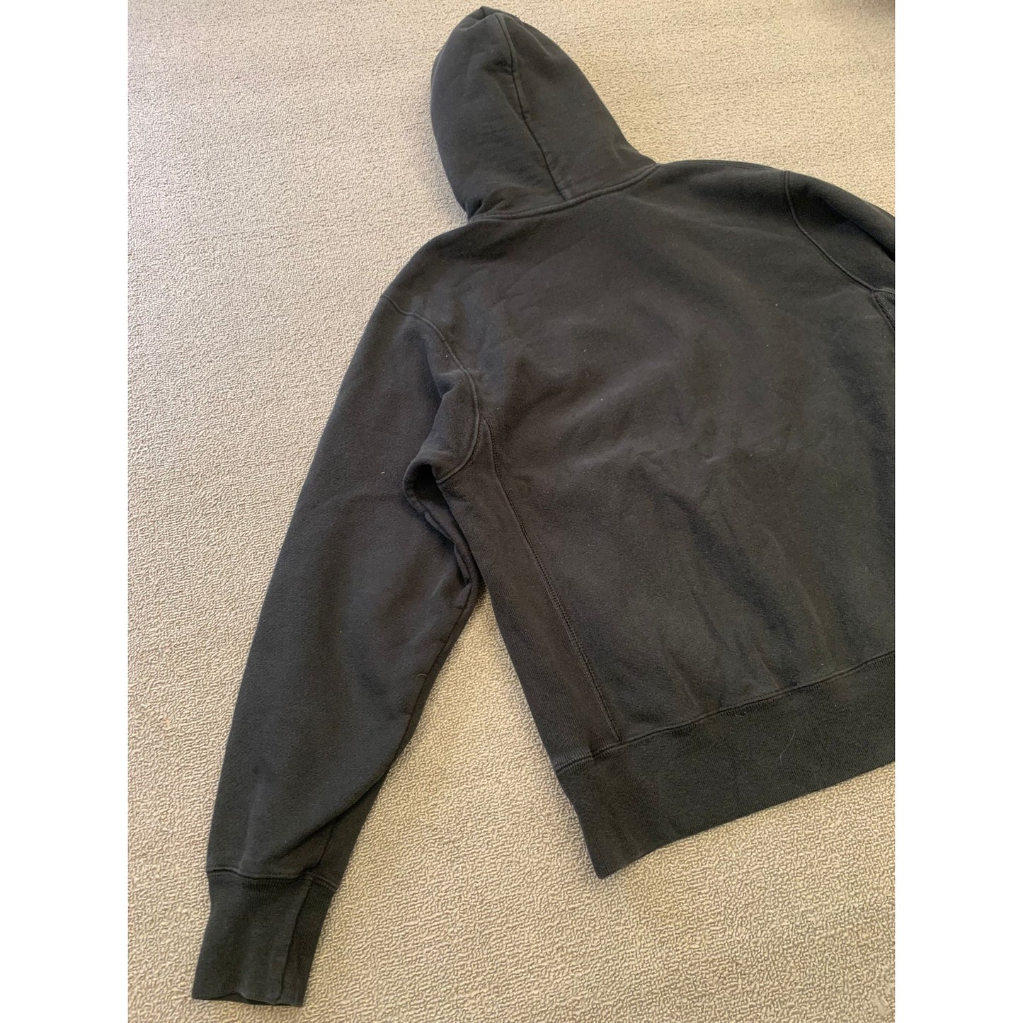 Champion Men Medium Black Reverse Weave Hoodie Sweatshirt