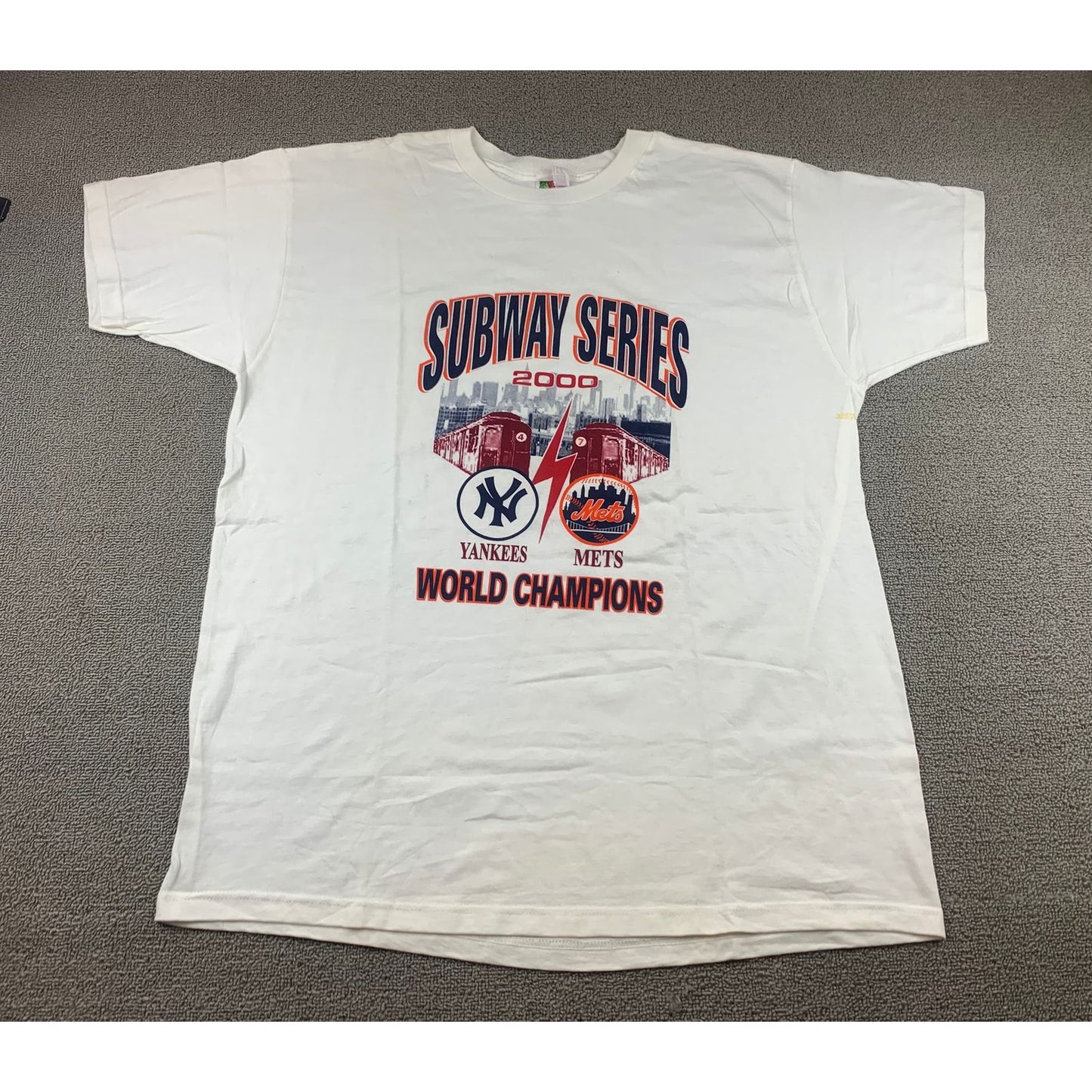 Subway Series 2000 Yankees Mets World Champions Vintage Men's XL T-Shirt MLB