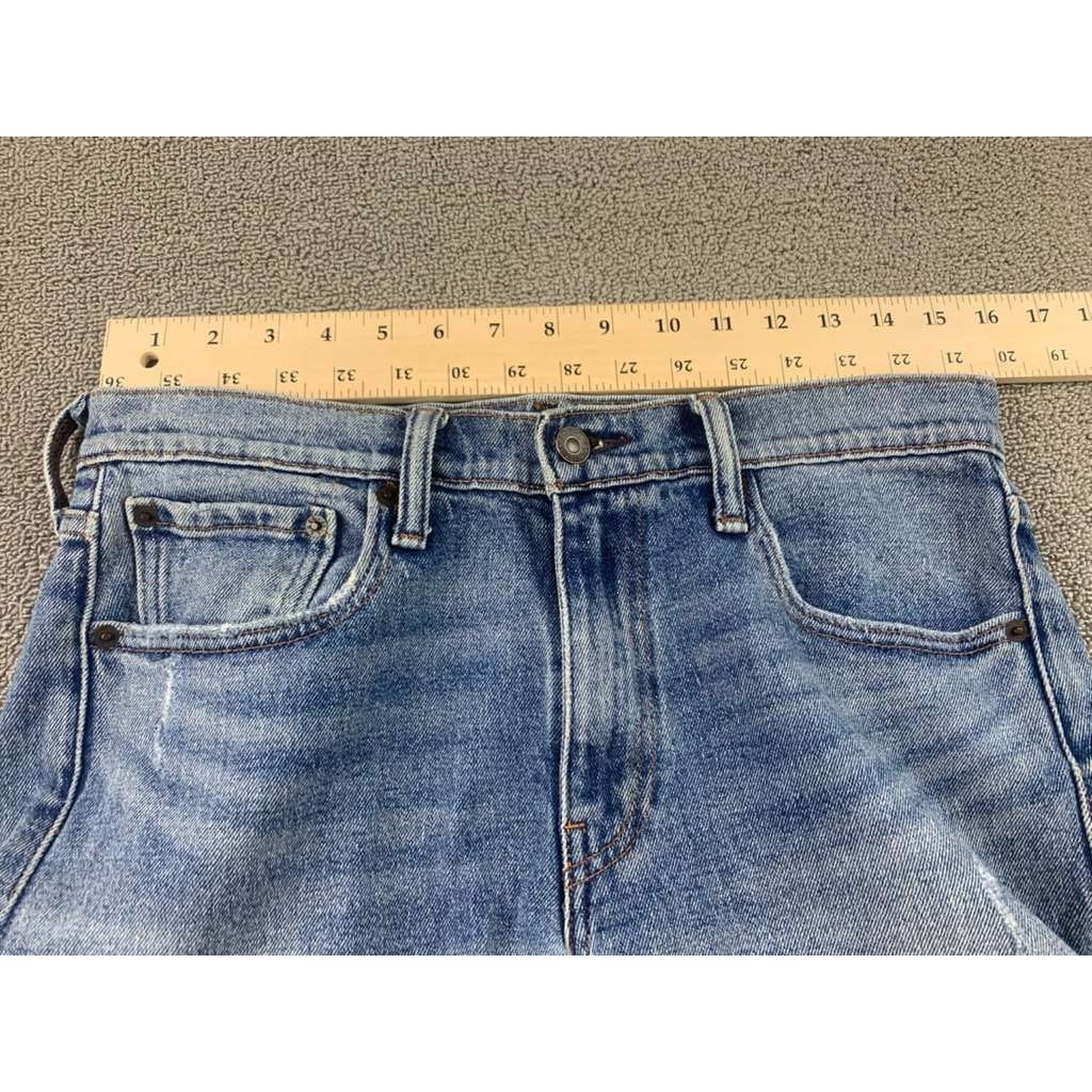 Levi’s 505C Men’s Straight Jeans W30 L32 Light Wash Distressed Blue Denim Pants