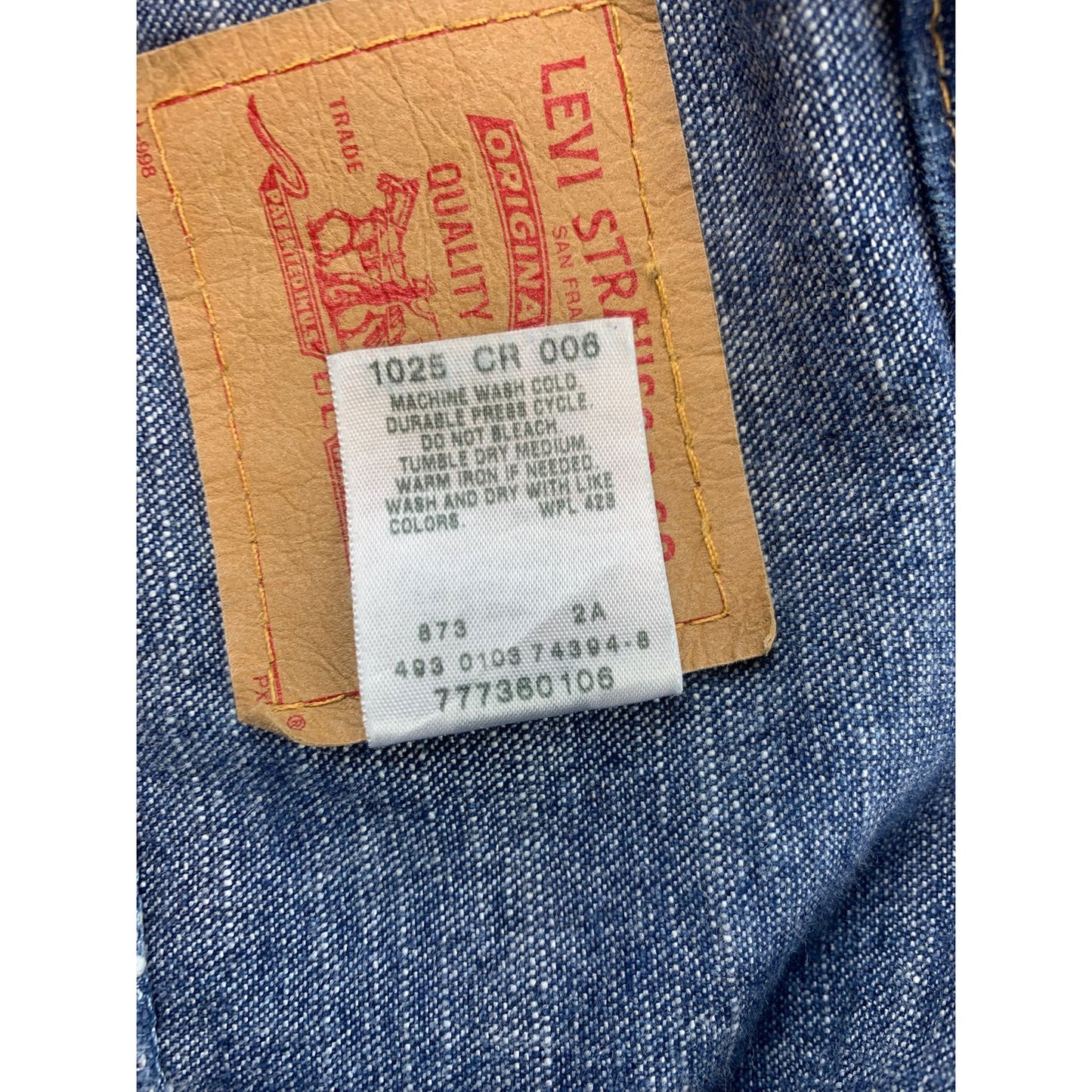Levi's Easy Ryder Jacket Size M Blue Wash Trucker Denim Vest DIY Cut Off Sleeve