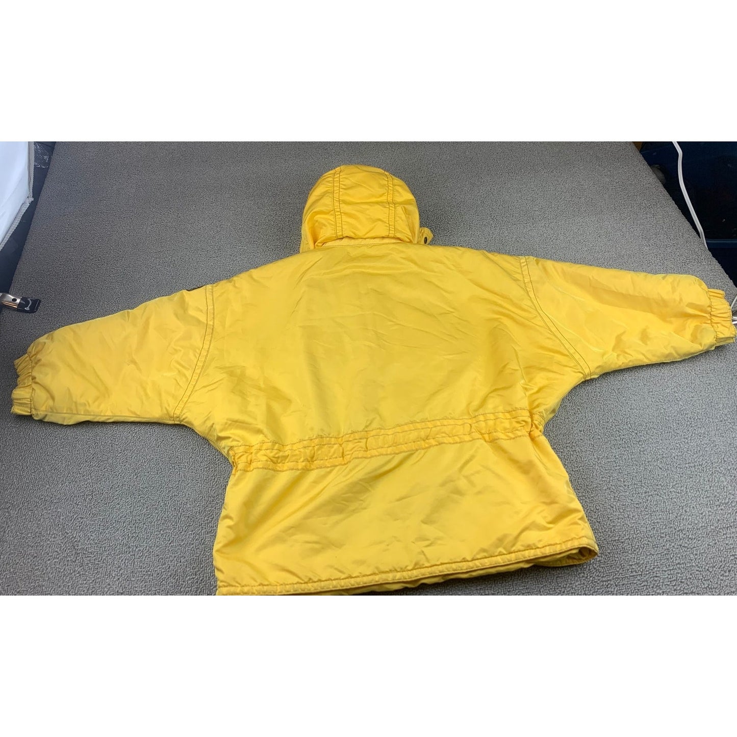 Emmegi Women's S Yellow Vintage Jacket With Hood Emblem And Patch