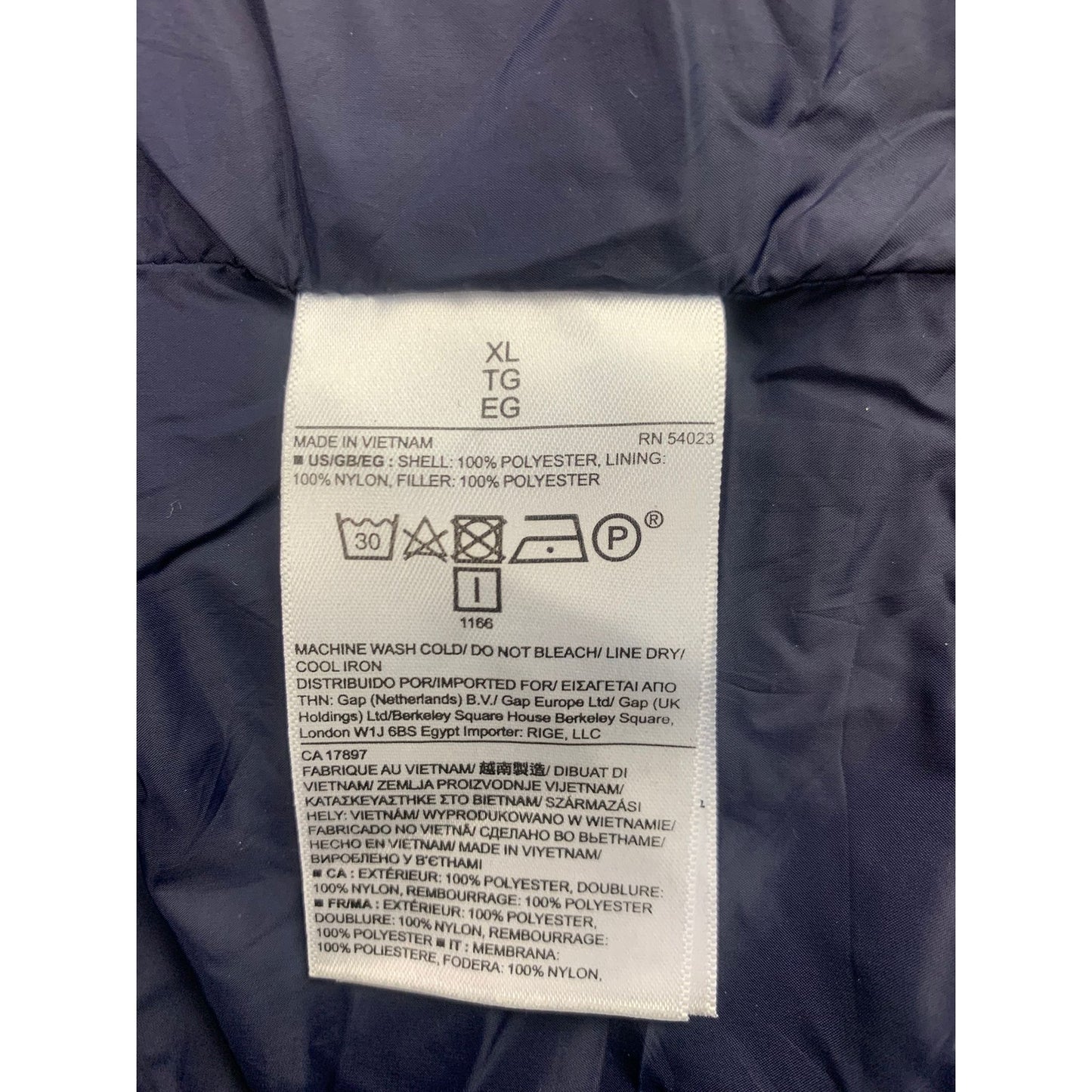 Banana Republic Quilted Field Jacket Men’s XL Navy Snap Front Pockets