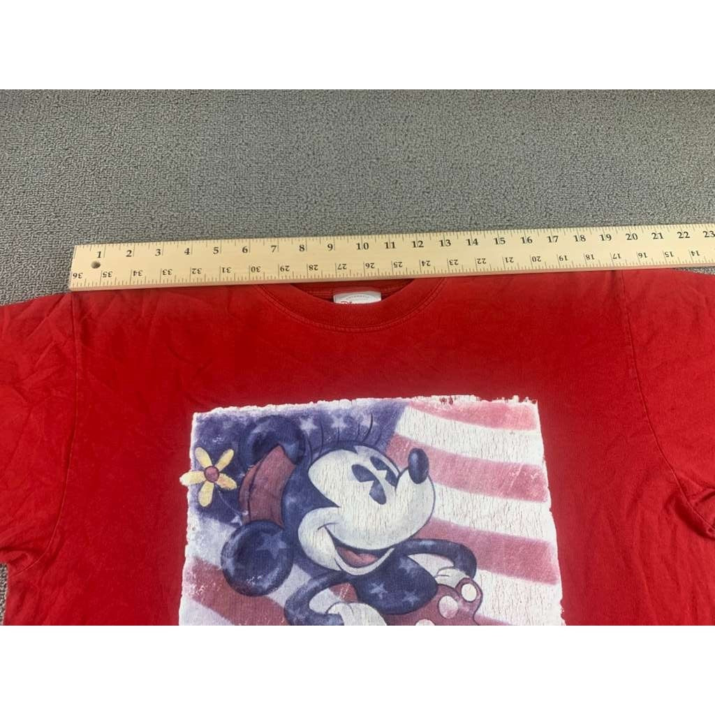 Vintage Disney Minnie Mouse Size M Red Mickey Mouse All American TShirt 4th July