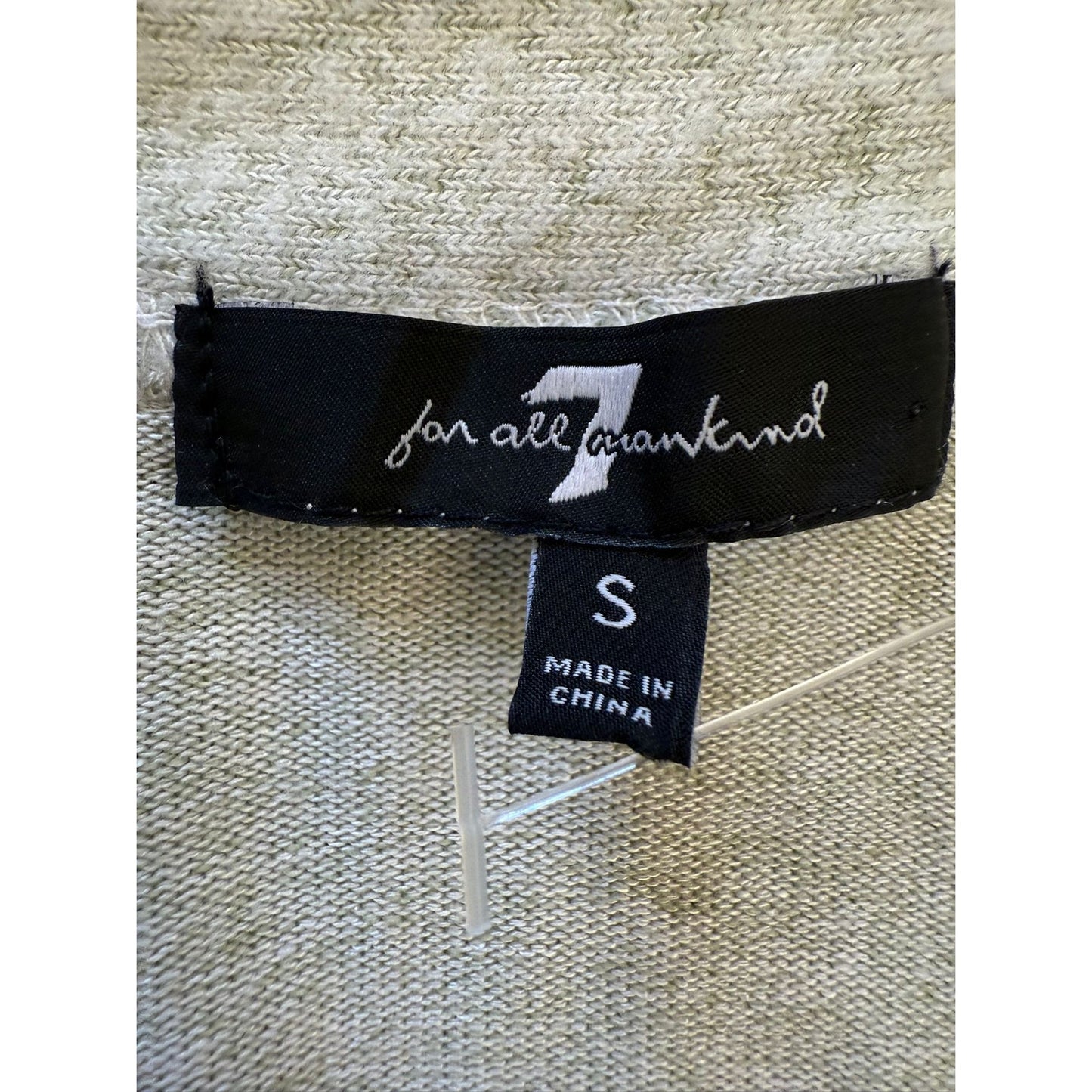 7 For All Mankind Female Size Small Open Front Long Cardigan