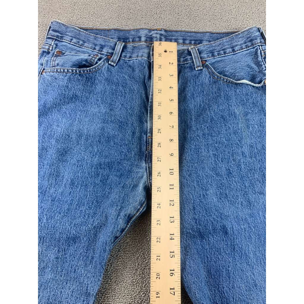 Levis 501 Jeans Men's W34 L32 Blue Classic Straight Leg Button Fly