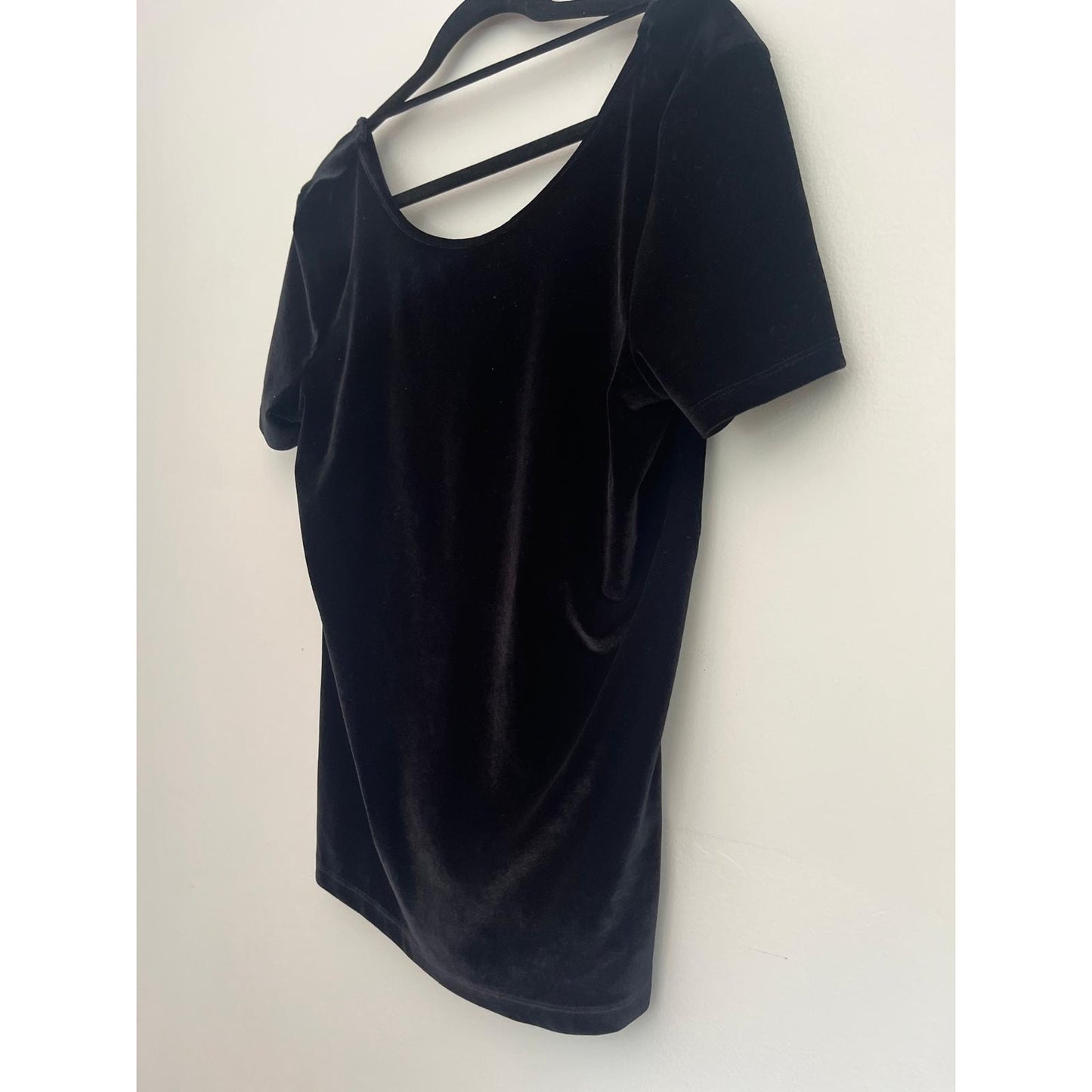 REISS Velvet Mini Dress Women M Black Scoop Back Partywear