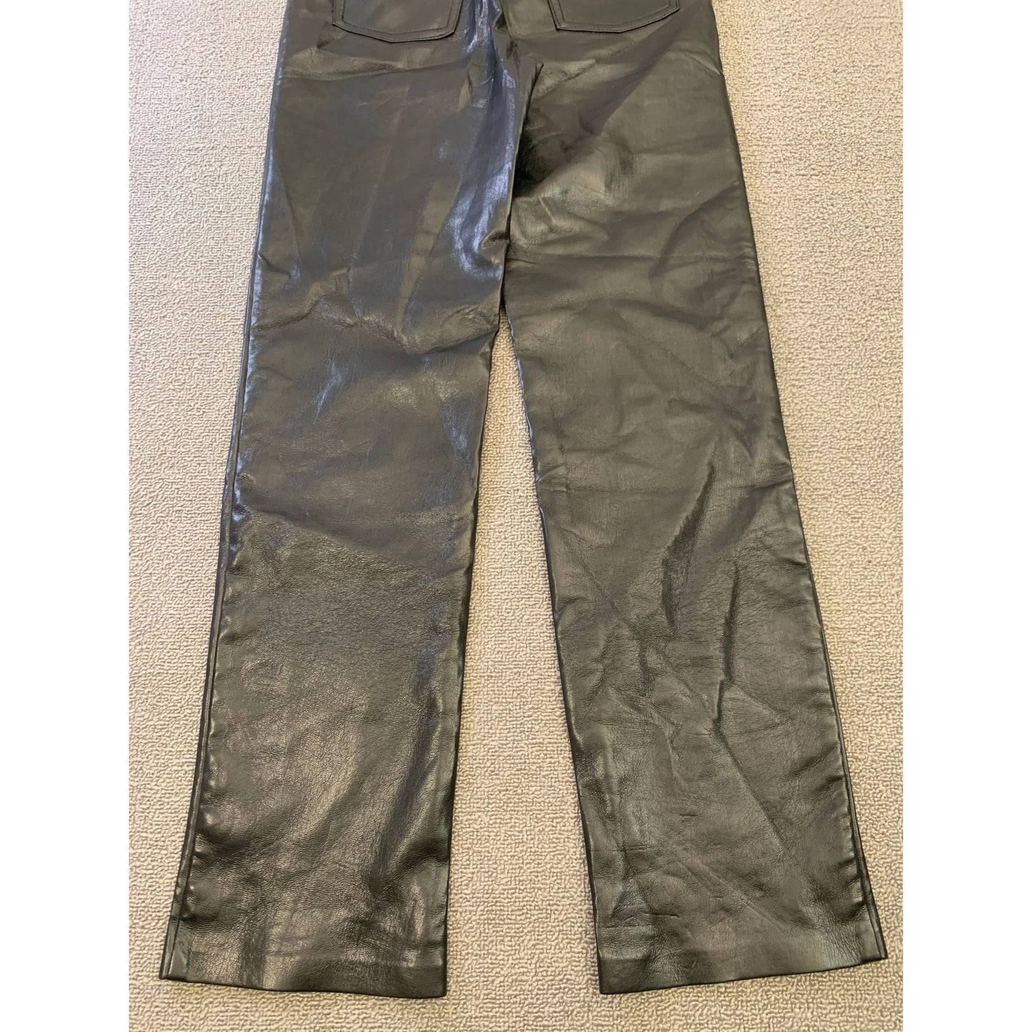 Aritzia Wilfred Women Size 0 Black Faux Leather Pants