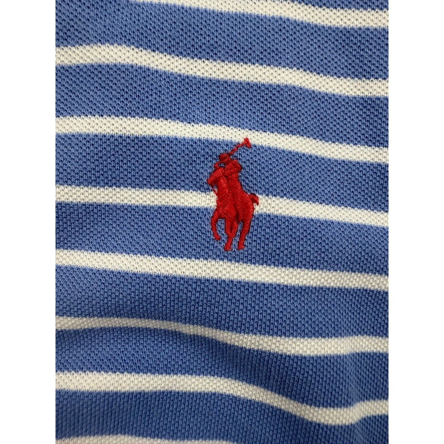 Polo By Ralph Lauren Mens XL Blue Striped Custom Fit Shirt