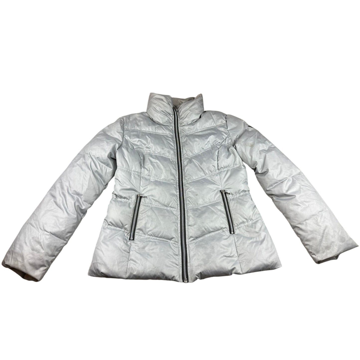 Guess Women's M Gray Silver Puffer Jacket