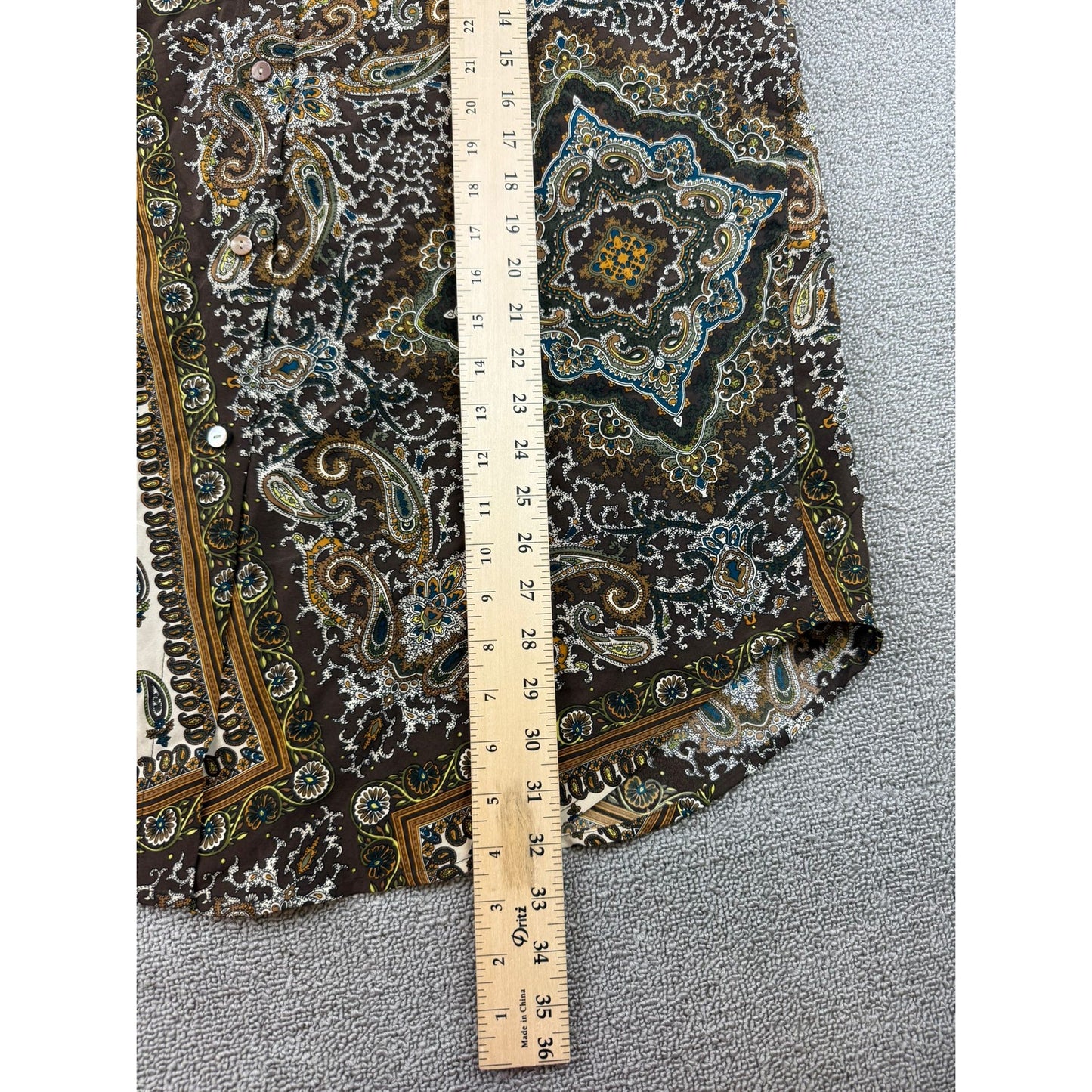 Y2K Emanuel Ungaro Liberté L Multicolor Paisley Pattern Button Down Shirt