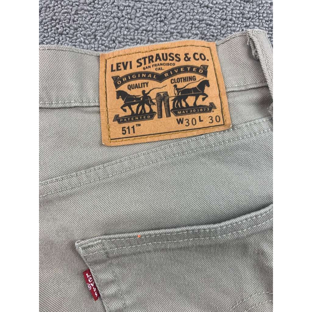 Levis 511 Mens 30x30 Beige All Season Slim Fit Stretch Tapered Leg Pants