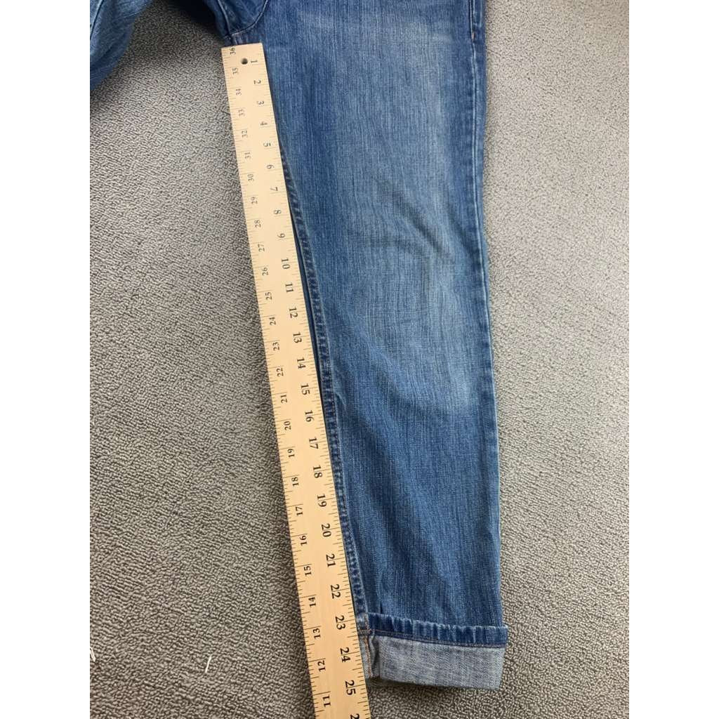 LRL Lauren Jeans Co Women 6 Light Wash Relaxed Boyfriend Jeans Cuffed Denim