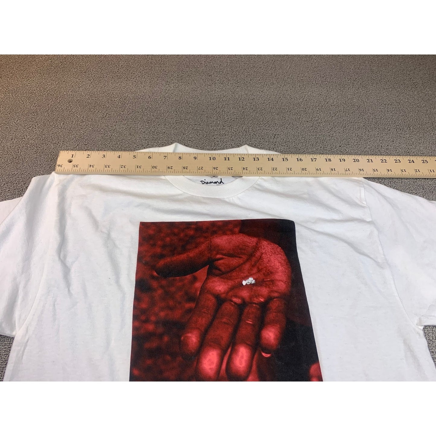Diamond Supply Co. Men's Large White Lil Wayne Blood Money Graphic Tee Casual