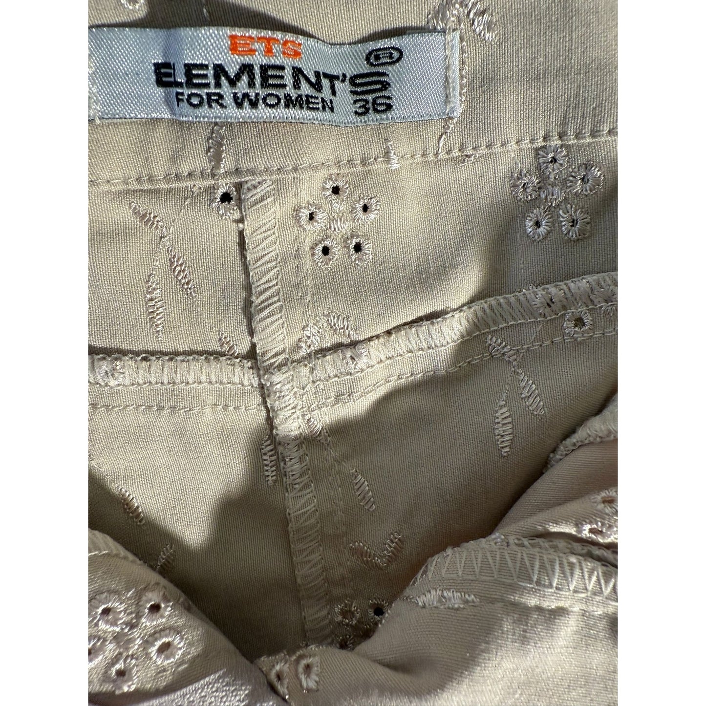 ETS Elements for Women Embroidered Capri Pants Size 36